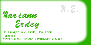 mariann erdey business card